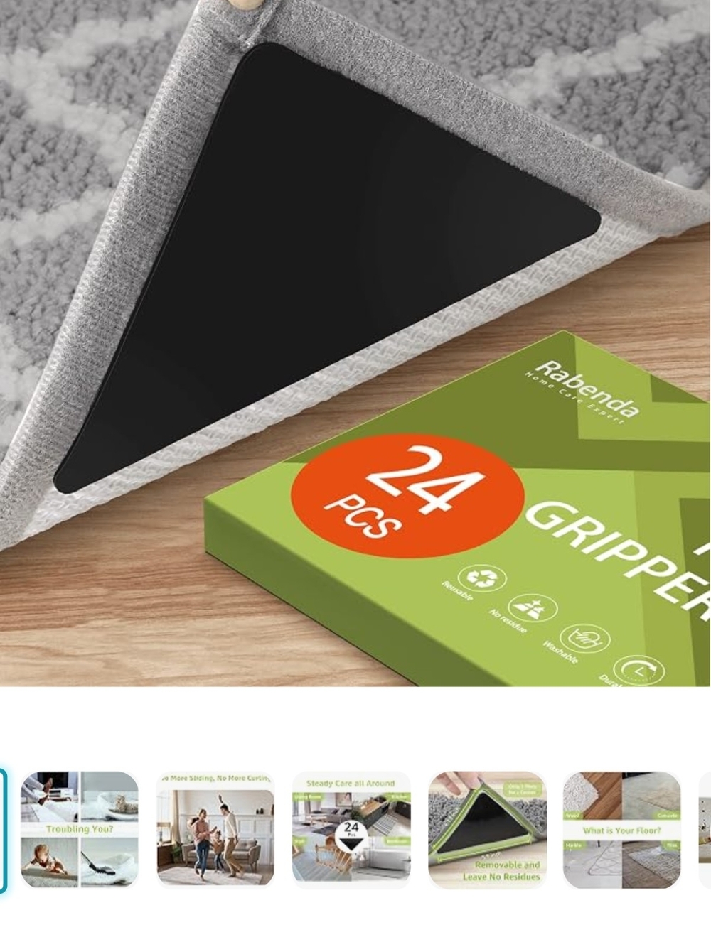 23 Pcs Rug Tape Gripper For Hardwoids Flor No Damage (40)